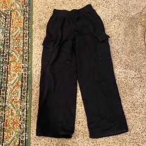 Black cargo sweatpants for sale